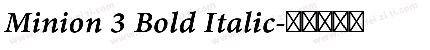 Minion 3 Bold Italic字体转换